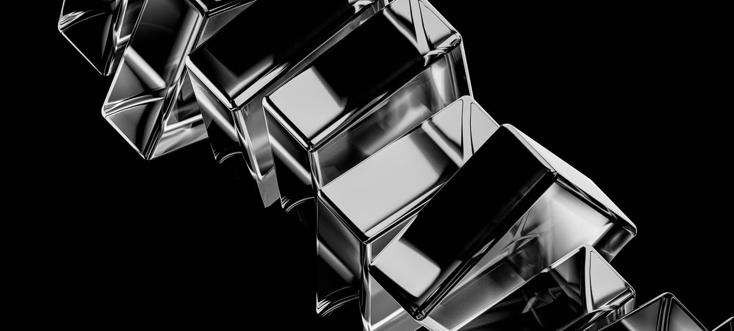 abstract metal blocks